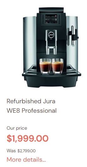 Refurbished Jura WE8 Professional
